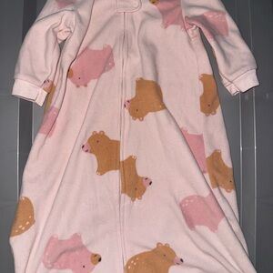 Carter's Pink and Tan Bear Print Sleep Sack